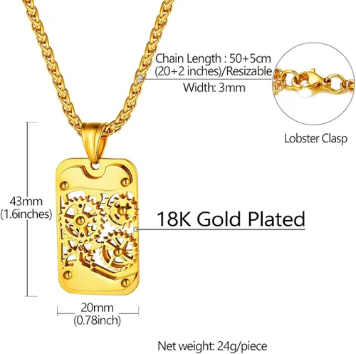 Vista 5 de Richsteel - Placa de identificación estilo Hip Hop militar para collar, fibra de carbón, colgante de bibliabala, para mujeres y hombres joya