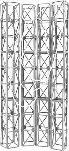 Vista 3 de Figura de acción de lucha Toy Company, con cuadrilátero Add an Elevated Highwire Battle Area to Wrestling Figure Rings with 4 Beams, Ring Rope &