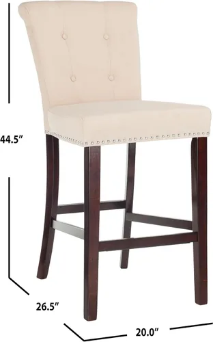 Vista 7 de Safavieh Taylor Taburete de bar, beige/espresso
