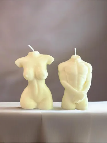 Vista 4 de Women&Man Body Shaped Candles 2 pcs, Torso Candle, Naked Body Candles, Man Body Candle, Woman Body Candle, Handmade Soy Wax Candle