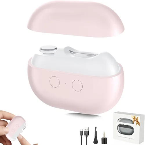 Vista 10 de Cortaúñas eléctrico inteligente, 3 en 1, recortador de uñas automático, atrapador de polvo integrado, luz LED, cortaúñas eléctrico recargable