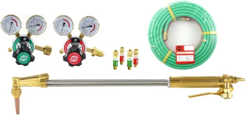 Vista 10 de SÜA Antorcha de corte recto resistente de 25 pulgadas con cabezal de 90° + reguladores + punta + pararrayos + manguera de 25 pies - compatible