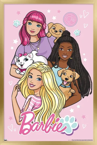 Vista 9 de Trends International Mattel Barbie - Bonito póster de pared, 22.4 pulgadas de largo x 14.7 pulgadas, versión enmarcada en madera de granero Versión