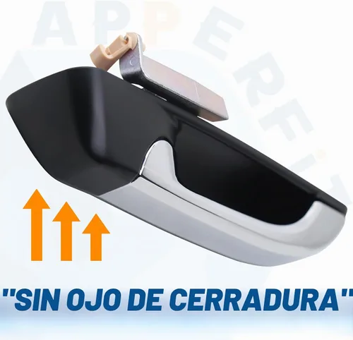 Vista 5 de APPERFiT Manija de Puerta Exterior Cromada y Negra para Panel de Puerta de Pasajero Delantero/Trasero Compatible con Camión Dodge RAM 1500 2500 3500