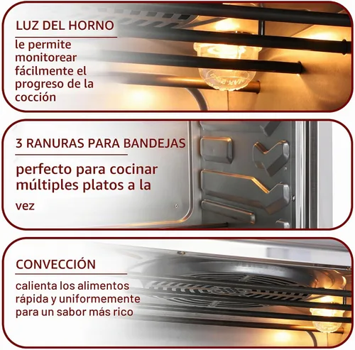 Vista 7 de MegaChef Freidora de aire multifunción eléctrica digital de 25 cuartos de galón y horno de encimera con asar, hornear y tostar