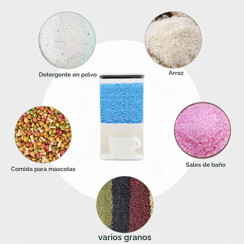 Vista 5 de Dispensador de detergente para lavandería, dispensador de detergente para ropa de pared con soporte para tazas de espiga, adecuado para cuentas
