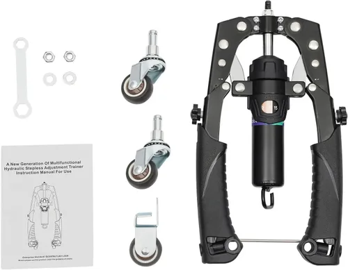 Vista 9 de Mymus CoreFlex Twister Pro, máquina de prensa de pecho de energía hidráulica, barra giratoria ajustable todo en uno, 22-440 libras, entrenador