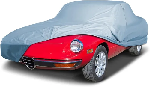 Vista 66 de iCarCover Funda de automóvil personalizada de alta calidad para Alfa Romeo 147 2002-2007, resistente, impermeable, para todo tipo de clima, lluvia