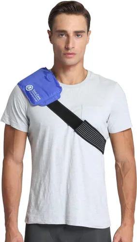 Vista 4 de Koo-Care Paquete grande de terapia de gel frío y caliente, envuelve alrededor de hombros, cintura y espalda baja, vientre, muslo, rodilla