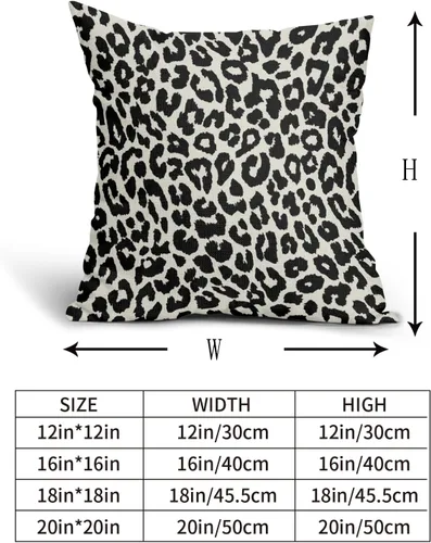 Vista 5 de Juego de 2 fundas de almohada con estampado de leopardo negro de 16 x 16 pulgadas, diseño de animal de guepardo, chinoiserie, fundas de almohada
