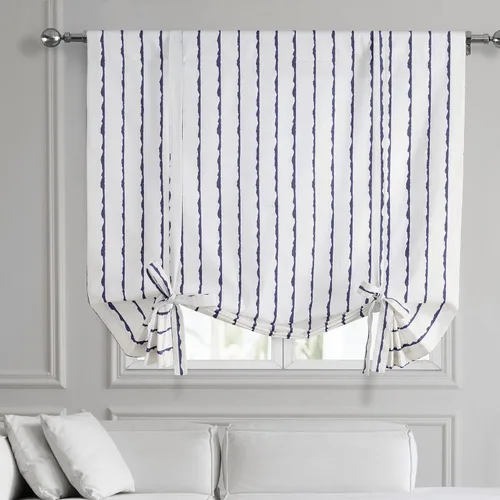 Vista 21 de HPD Half Price Drapes PRCT-TUD211A-63 - Cortinas de algodón estampado para oscurecer la habitación, cortina enrollable de globo para sala de estar