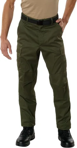 Vista 3 de Rothco Pantalones BDU con cremallera de ajuste relajado (EE.UU., Alpha, 3XL, regular, regular, verde oliva)