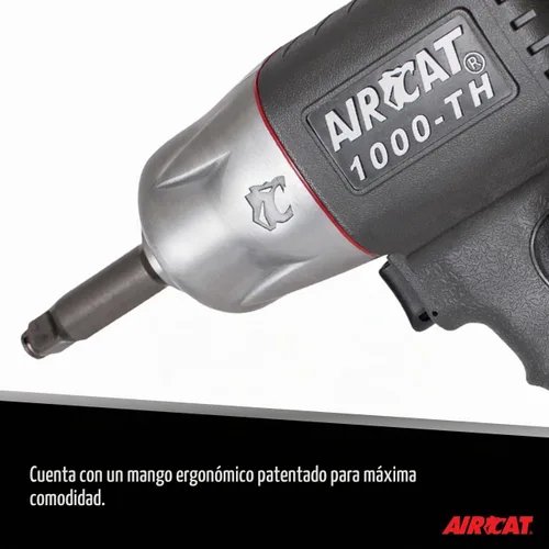 Vista 3 de AIRCAT 1000-TH-2 Llave de impacto compuesta de 1/2 pulgadas, yunque extendido de 2 pulgadas, llave de impacto de par máximo de 800 pies-libras