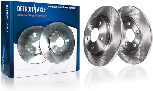 Vista 3 de Detroit Axle - Juego de rotores de freno de disco trasero + Sustitución de calibrador de freno de disco trasero izquierdo para Acura TL Honda