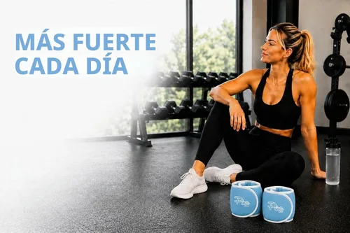 Vista 9 de Ankle Weights & Wrist Weights Set 1-10 lb & Adjustable for Women, Men, Kids Azul bebé
