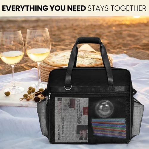Vista 5 de Bolsa portátil de transporte para máquina Ninja Slushi FS300/FS301 - Estuche de viaje a prueba de polvo para máquina de bebidas congeladas - Funda