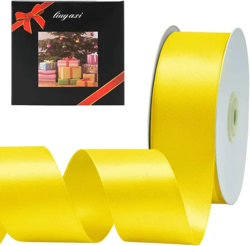 Vista 45 de Cinta de satén verde manzana de doble cara de color sólido de 1/2 pulgada x 25 yardas, cintas perfectas para manualidades, decoración de bodas