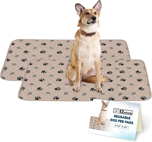 Vista 8 de EZwhelp Almohadillas reutilizables para orina de perro, lavables e impermeables para entrenamiento de orinal o partos, almohadilla para cachorros