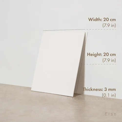 Vista 2 de Elan Tableros de lienzo para pintar de 7.9 x 7.9 pulgadas, paquete de 12 lienzos en blanco 100 % algodón sin ácidos para pintar de 8 onzas, paneles