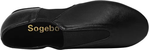 Vista 5 de Zapatos de jazz para niños, suela de cuero, para bailar para niñas y niños (niños pequeñosniños grandes)