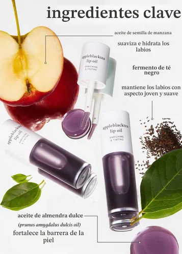 Vista 3 de NOONI Aceite labial vegano coreano – Té de manzana, 0.12 onzas líquidas + aceite de labios coreano – Appleginseng, paquete de 0.12 onzas líquidas