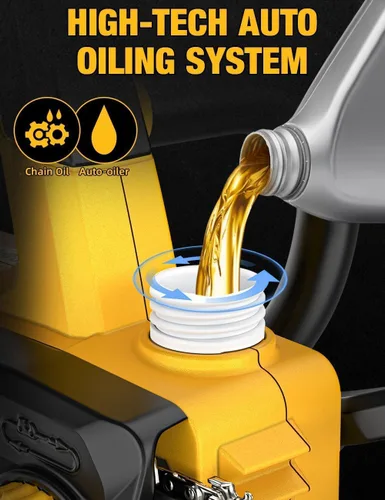 Vista 7 de Motosierra eléctrica sin escobillas de 12 pulgadas inalámbrica, para batería Dewalt 20V, motosierra compacta con corte potente de 44.3 pies/s