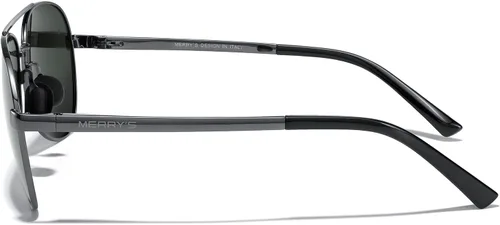 Vista 3 de MERRY'S Lentes de sol de aviador para hombres y mujeres, lentes polarizados para conducir, lentes espejados, protección UV 400, 2.283 in