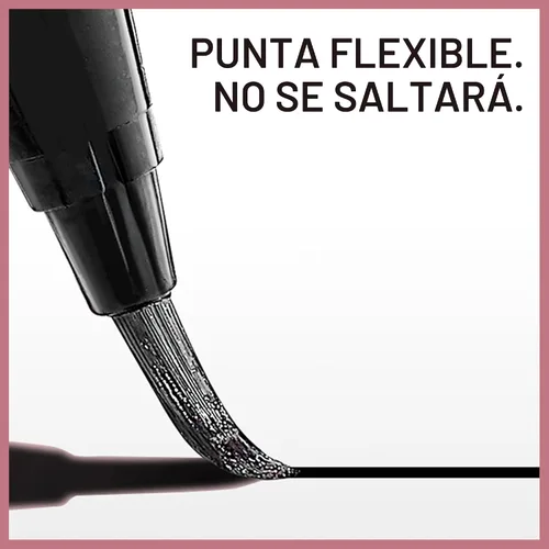 Vista 4 de Maybelline Hyper Easy - Delineador líquido de ojos, acabado satinado, fórmula a prueba de agua, delineador de ojos, Pitch Black, 0.018 Fl.oz.