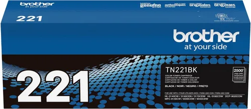 Vista 7 de Cartucho de tóner Brother TN221BK, tóner negro de repuesto, rendimiento de hasta 2,500 páginas, cartucho de reposición Amazon Dash, TN221