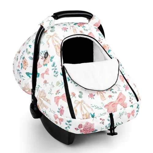 Vista 10 de GFU - Funda de asiento de coche de invierno para bebé, cubierta cálida para asiento de automóvil para bebés, toldo universal para asiento