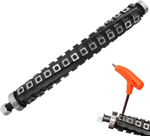 Vista 8 de Cabezal de corte helicoidal en espiral de 12-1/2 pulgadas para cepilladora Dewalt DW733 DW734, 4 filas con 54 piezas de insertos de carburo