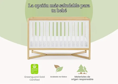 Vista 11 de Delta Children Tribeca - Cuna convertible 4 en 1, color blanco bianca/natural