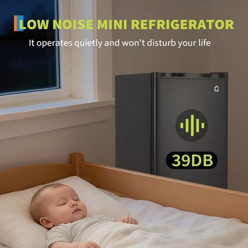 Vista 3 de Garvee Refrigerador compacto de 3.2 pies cúbicos Mini refrigerador de una puerta con funcionamiento silencioso y eficiente energéticamente