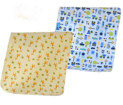 Vista 15 de 3 piezas Paquete Monvecle Almohadillas Cambiadoras de Pañal de Algodón para Bebé Impermeables Lavables Revestimientos de Pañales