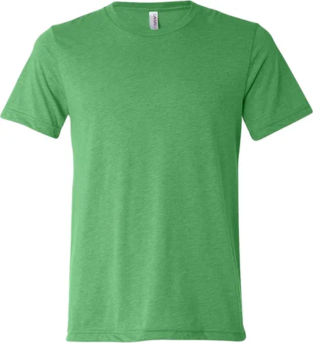 Vista 298 de Bella Canvas 3413c para hombre (1) Triblend verde + (1) Triblend rojo