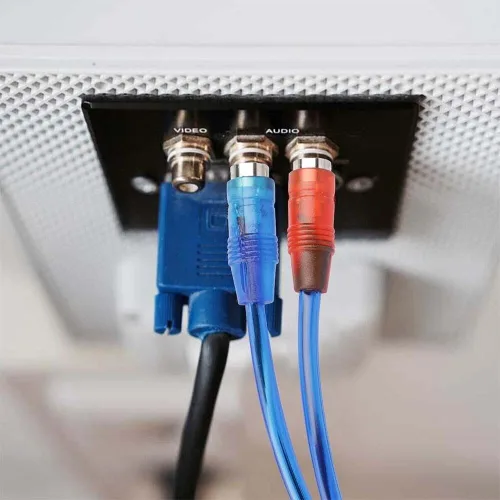 Vista 4 de Juego de 4 adaptadores de cable de audio divisor RCA Y 1 hembra a 2 conectores macho