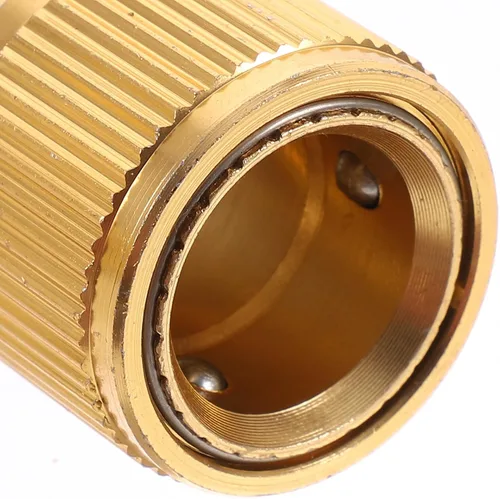 Vista 6 de Yardwe Conector de manguera de agua de junta rápida chapada en aleación de aluminio de 2.37 x 1.14 pulgadas, accesorios de conexión rápida