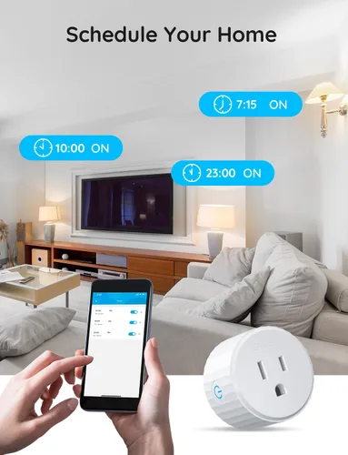 Vista 7 de Govee Enchufe inteligente, salida WiFi compatible con Alexa y Google Assistant, mini enchufes inteligentes para el hogar con función de temporizador