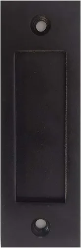 Vista 4 de Running Black - Juego de tiradores de dedo para puerta corrediza de granero de 6 pulgadas Mango invisible moderno y simple con parte inferior