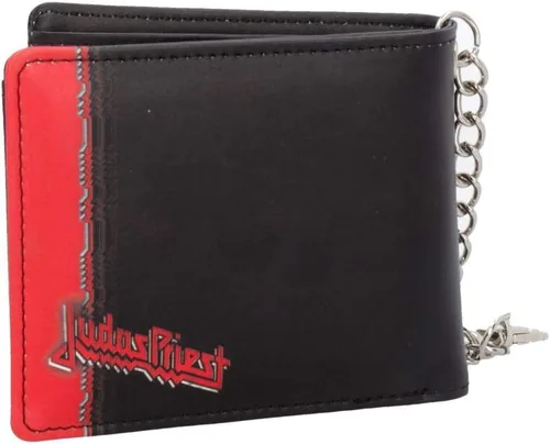 Vista 3 de Nemesis Now Judas Priest - Cartera de acero británica PU color negro 43in