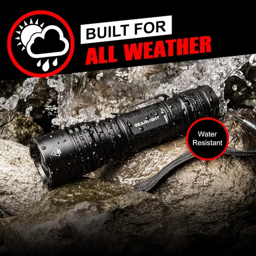 Vista 7 de GearLight Linternas tácticas LED de alto lúmenes, mini linternas para transporte EDC, linterna de emergencia compacta y potente hecha de aluminio