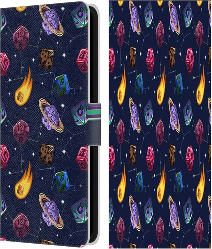 Vista 140 de Head Case Designs Officially Licensed Carla Morrow Colorful Space Dice Patterns Leather Wallet Case Compatible with Samsung Galaxy A07 4G