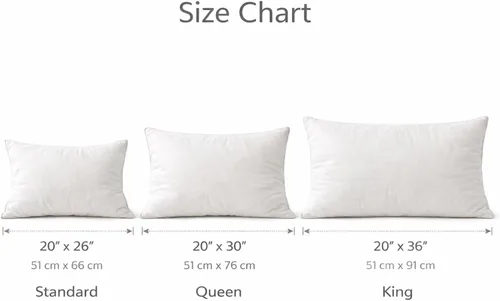 Vista 7 de Continental Bedding Almohada de plumas de doble cámara estilo hotel de 300 hilos de algodón para dormir laterales y de espalda, tamaño Queen