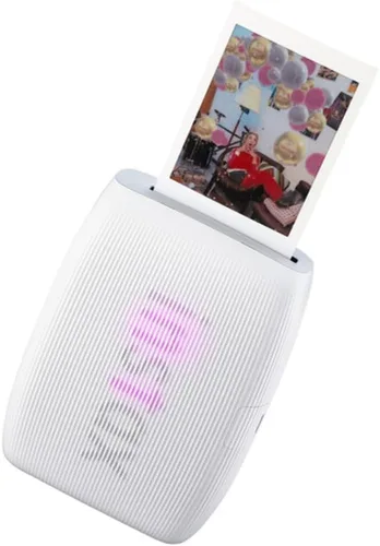 Vista 2 de Impresora Fujifilm INSTAX Mini Link 3 para smartphone Paquete de película instantánea INSTAX Mini color blanco arcilla 20 exposiciones + paño