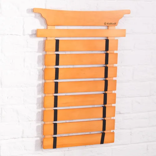 Vista 3 de KidKraft Soporte de cinturón de artes marciales, Natural