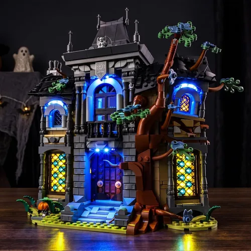 Vista 9 de Kyglaring Kit de luces para LEGO 11383 Mayor Manor Halloween Set, solo Multicolor