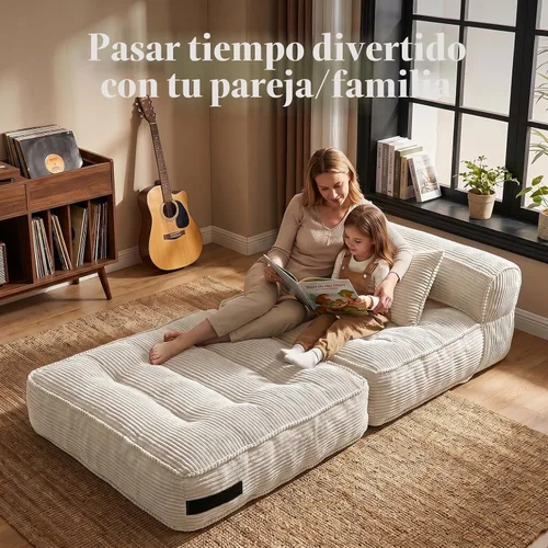 Vista 6 de Sofá cama plegable, silla convertible con almohada, colchón plegable con soporte para la espalda, silla plegable portátil, cama, cómodo sofá
