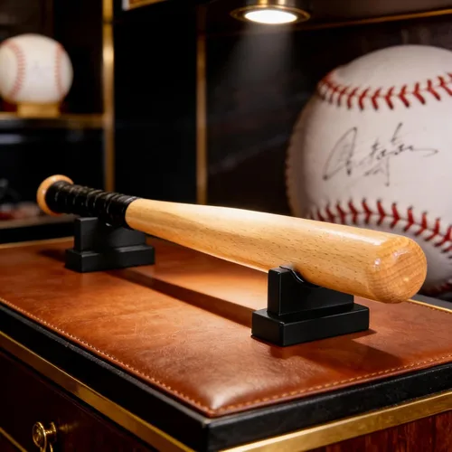 Vista 8 de TOBWOLF 2 vitrinas para bates de béisbol, soporte resistente para bates de béisbol, soporte de exhibición de bates de béisbol, estante horizontal