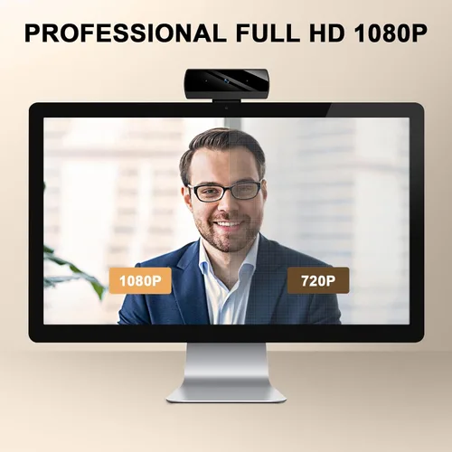 Vista 2 de Diccik Cámara web 1080P con micrófono, cámara web de videollamadas Full HD, cámara web de corrección de luz HD para zoom/Skype/equipos, cámara web