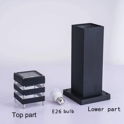 Vista 8 de Luces de camino, luces de poste IP55, impermeable, para exteriores, lámpara de pie, lámpara de pie, portalámparas E26, cableada, adecuada